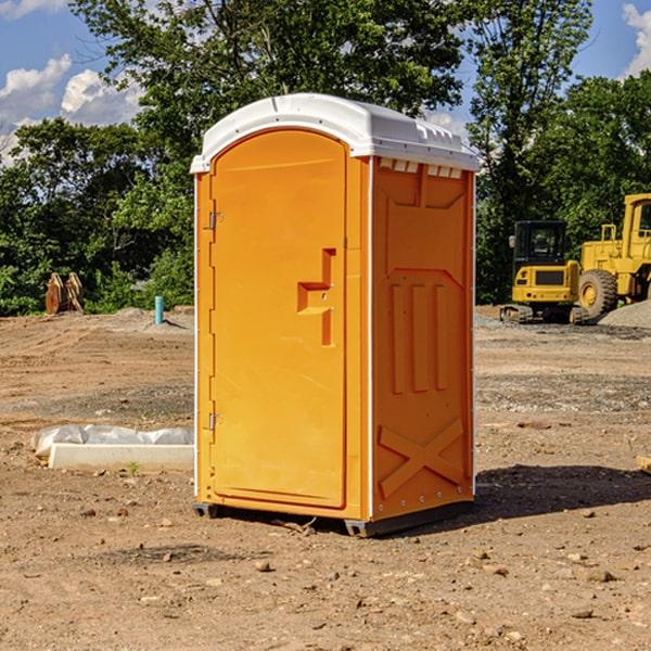 how often are the porta potties cleaned and serviced during a rental period in Longview